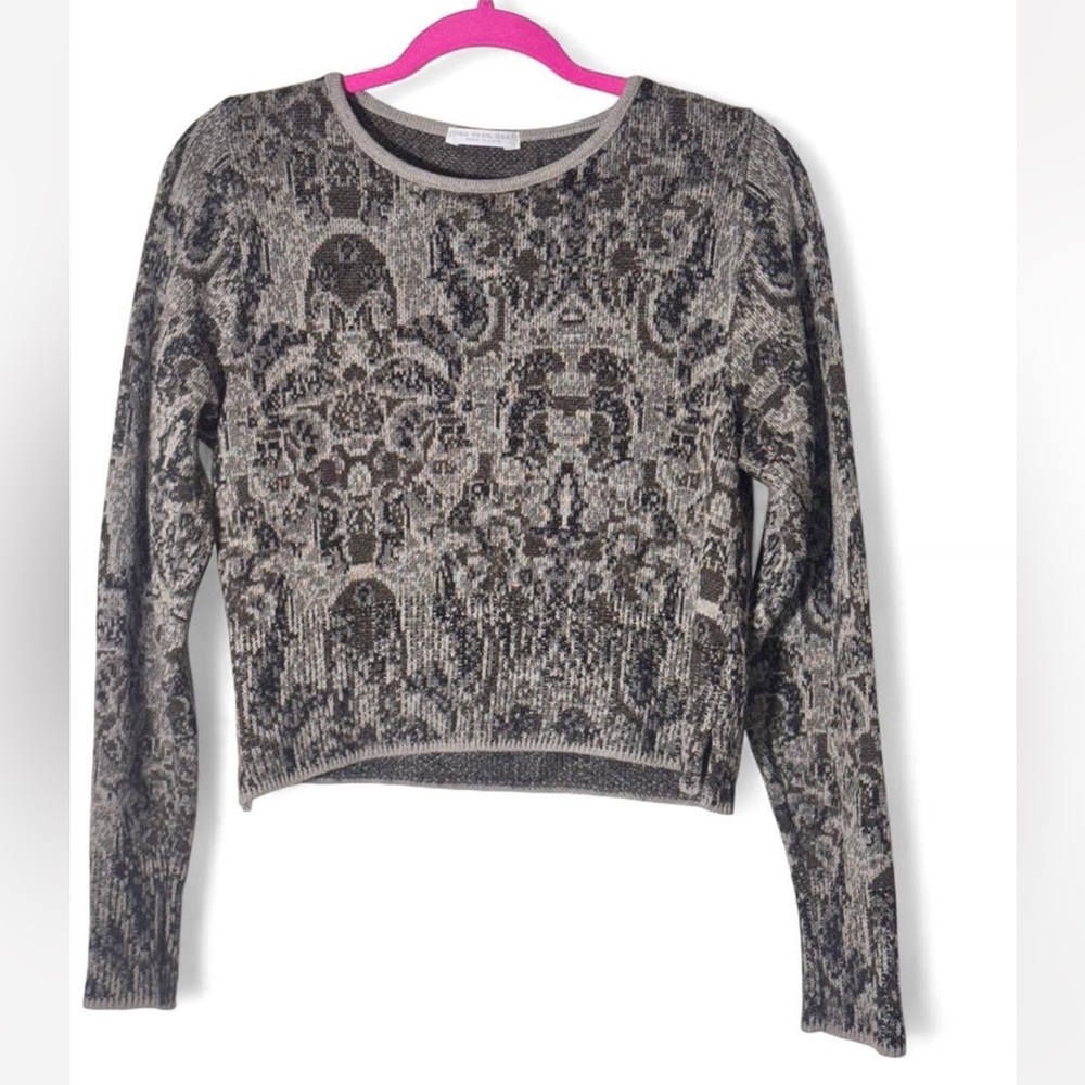 Joan Vass Patterned Sweatshirt. Size S